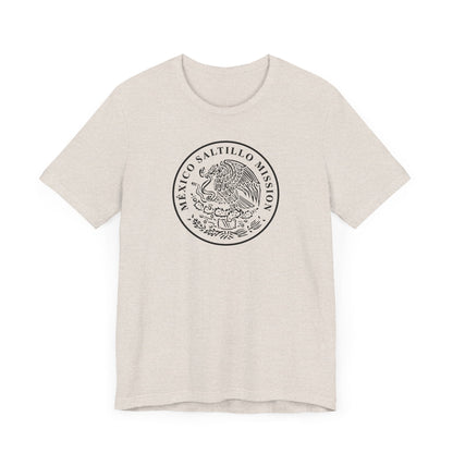 Mexico Saltillo Mission Circular Monochrome Logo T-Shirt - Latter-Day Saint LDS Missionary Gift - Book of Mormon