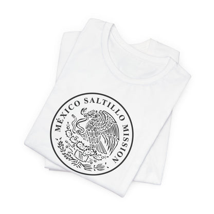 Mexico Saltillo Mission Circular Monochrome Logo T-Shirt - Latter-Day Saint LDS Missionary Gift - Book of Mormon