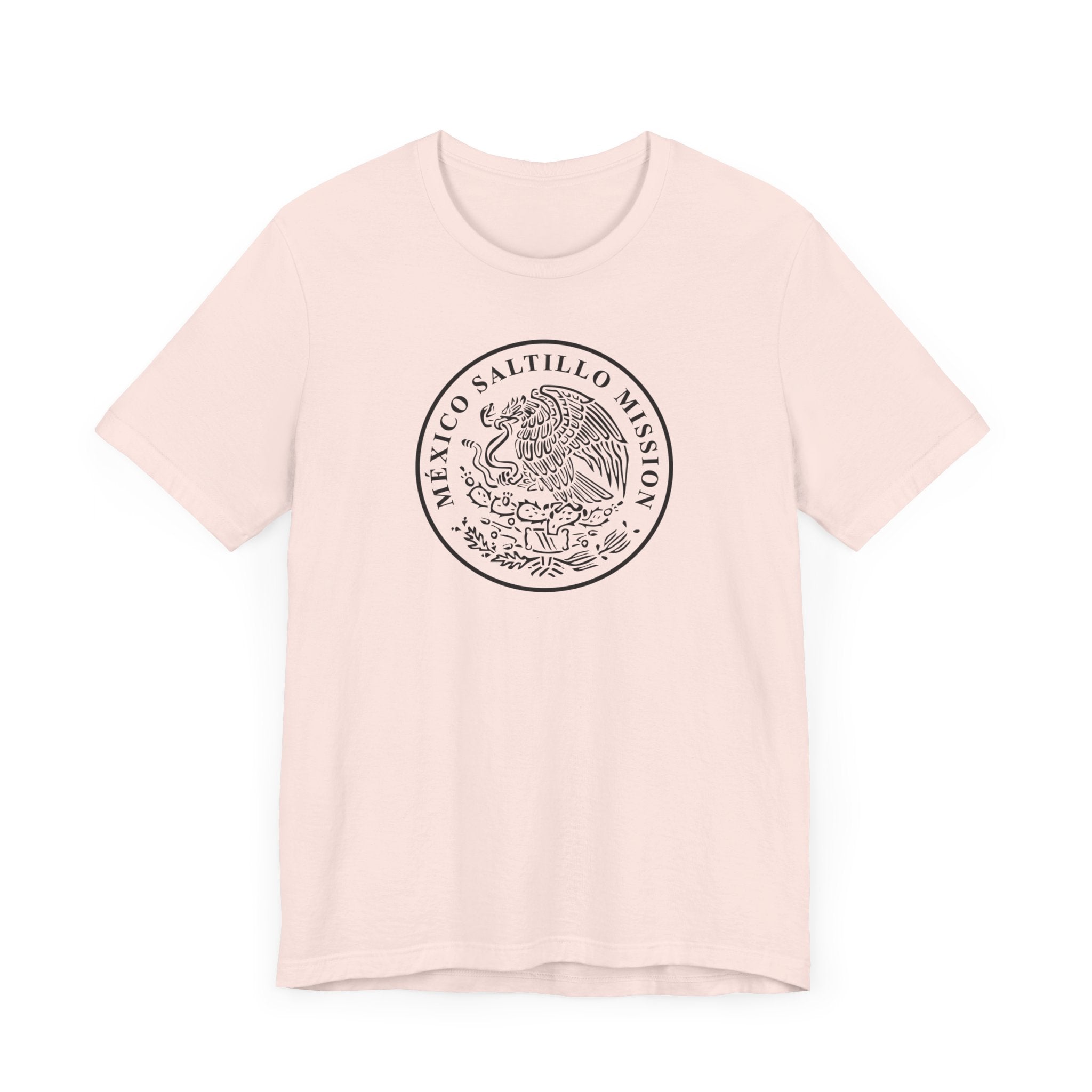 Mexico Saltillo Mission Circular Monochrome Logo T-Shirt - Latter-Day Saint LDS Missionary Gift - Book of Mormon