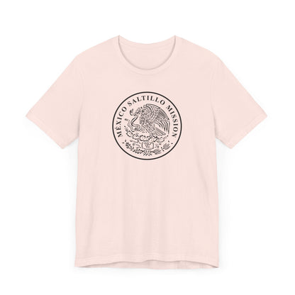 Mexico Saltillo Mission Circular Monochrome Logo T-Shirt - Latter-Day Saint LDS Missionary Gift - Book of Mormon