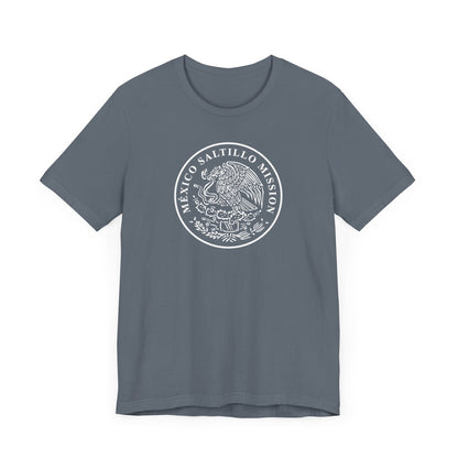 Mexico Saltillo Mission Circular Monochrome Logo T-Shirt - Latter-Day Saint LDS Missionary Gift - Book of Mormon