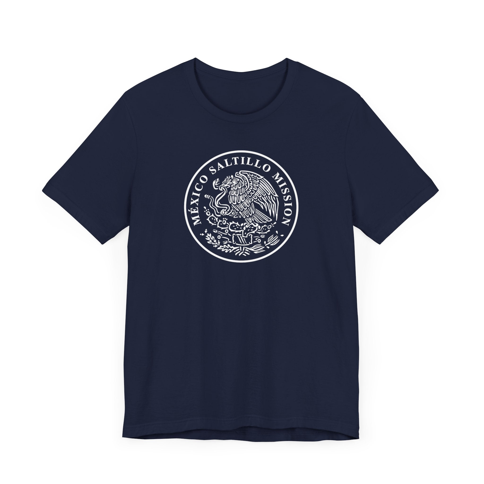 Mexico Saltillo Mission Circular Monochrome Logo T-Shirt - Latter-Day Saint LDS Missionary Gift - Book of Mormon