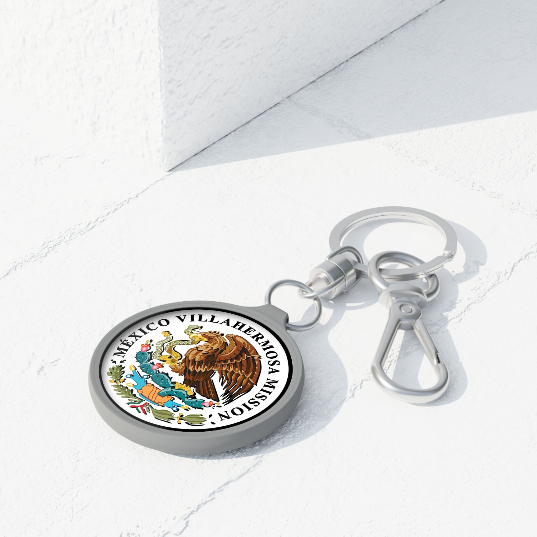 Mexico Villahermosa Mission Circle Flag Key Tag - Latter-Day Saint LDS Missionary Gift - Book of Mormon