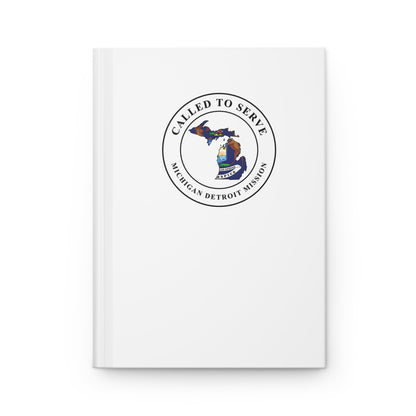 Michigan Detroit Mission Flag Map Called to Serve White Hardcover Journal Matte - Latter-Day Saint LDS Missionary Gift - Book of Mormon