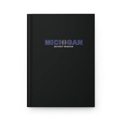 Michigan Detroit Mission Flag Title Black Hardcover Journal Matte - Latter-Day Saint LDS Missionary Gift - Book of Mormon