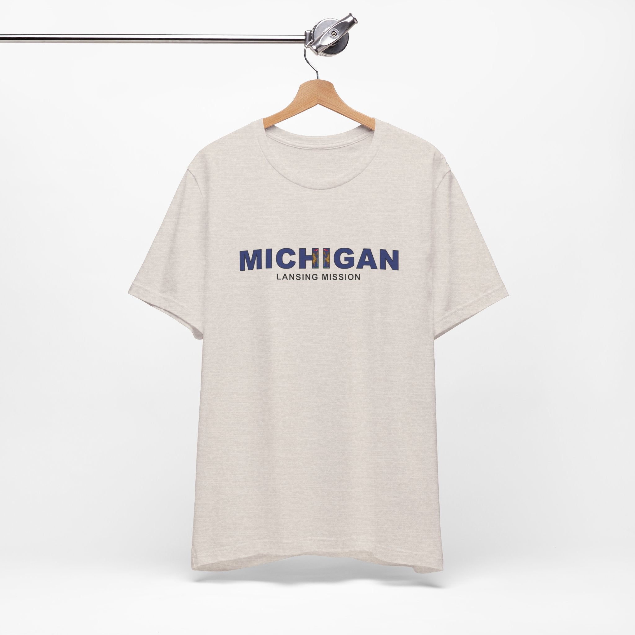 Michigan Lansing Mission Flag Title T-shirt - Latter-Day Saint LDS Missionary Gift - Book of Mormon