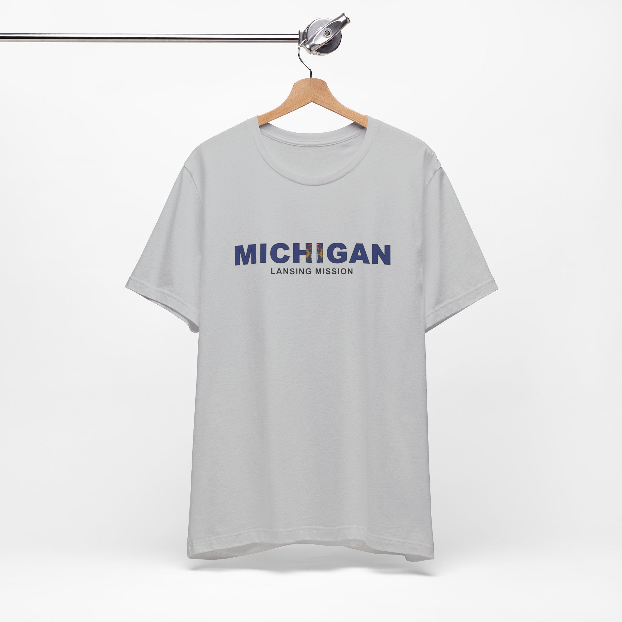 Michigan Lansing Mission Flag Title T-shirt - Latter-Day Saint LDS Missionary Gift - Book of Mormon