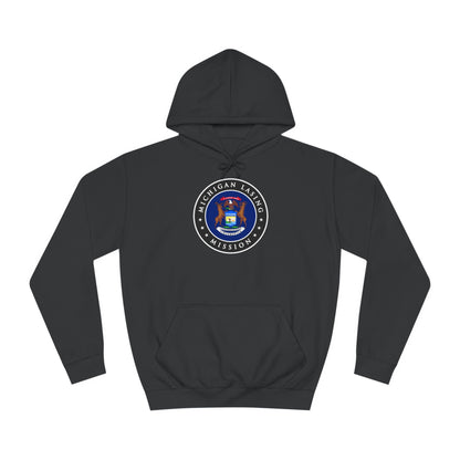 Michigan Lansing Mission State Flag Logo (Black Border) College Hoodie