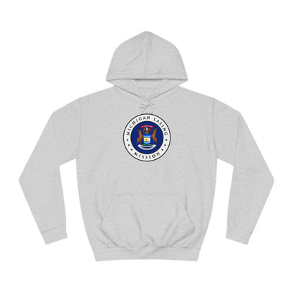 Michigan Lansing Mission State Flag Logo (White Border) College Hoodie