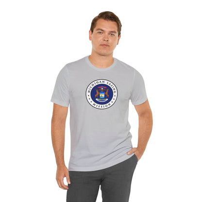 Michigan Lansing Mission State Flag Logo (White Border) T-shirt - Latter-Day Saint LDS Missionary Gift - Book of Mormon