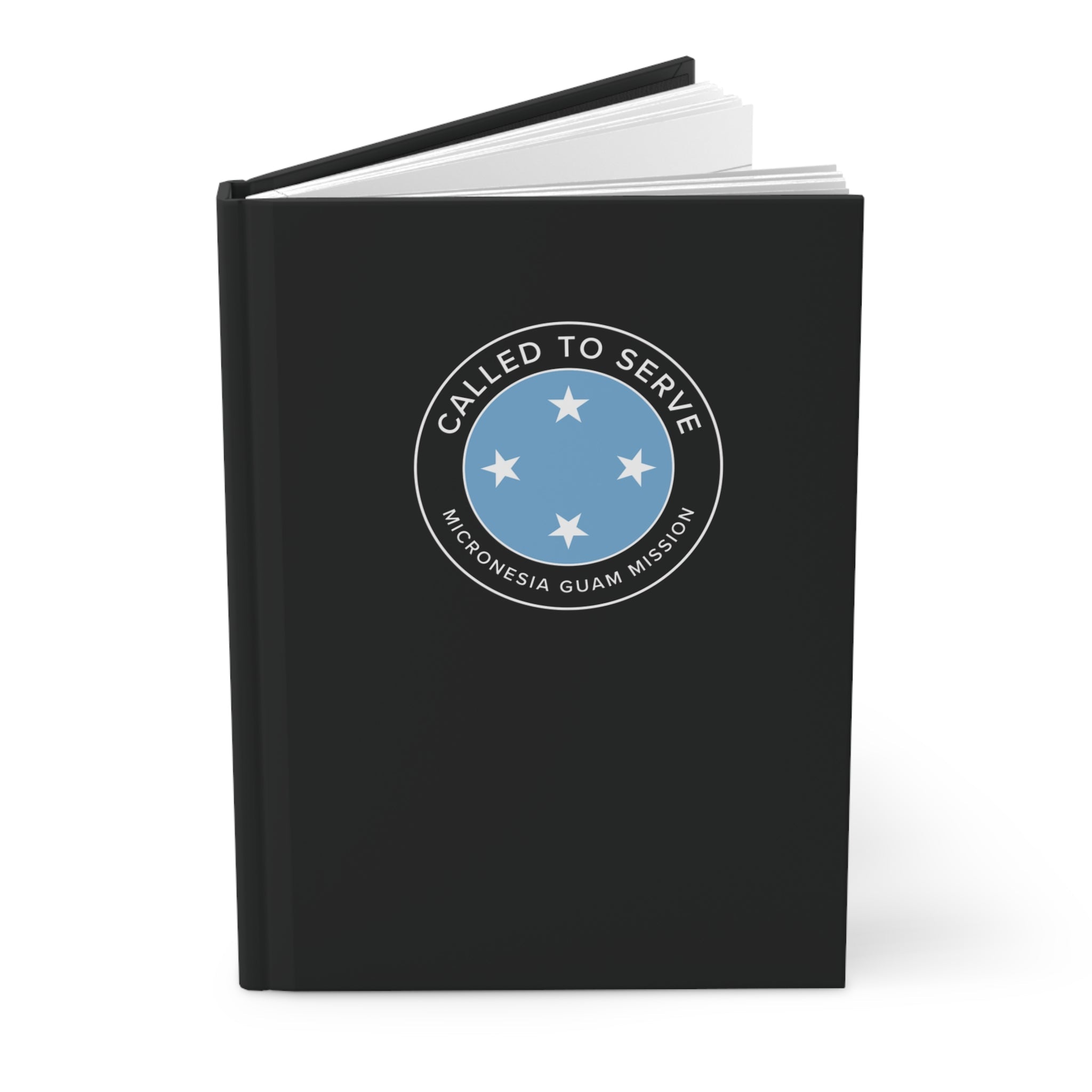 Micronesia Guam Mission Circle Flag Called to Serve Black Hardcover Journal Matte - Latter-Day Saint LDS Missionary Gift - Book of Mormon