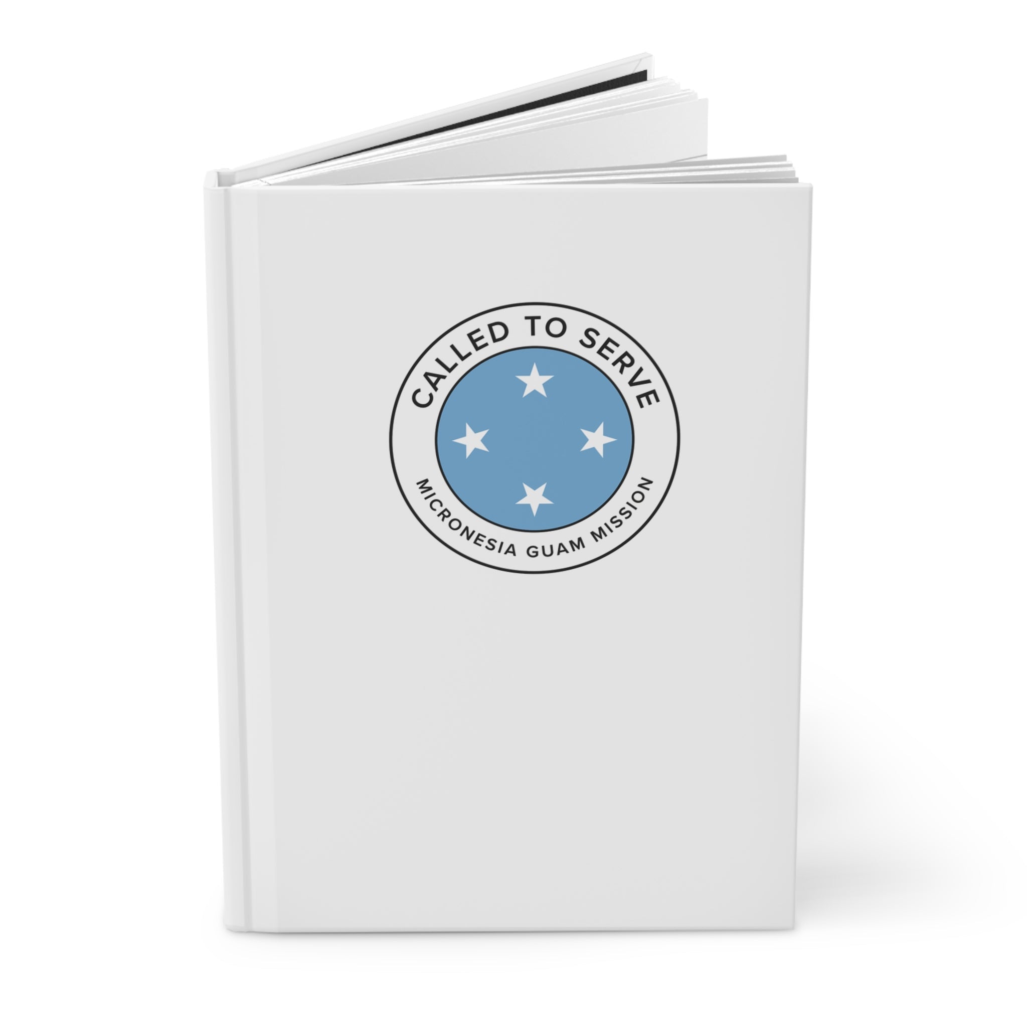 Micronesia Guam Mission Circle Flag Called to Serve White Hardcover Journal Matte - Latter-Day Saint LDS Missionary Gift - Book of Mormon