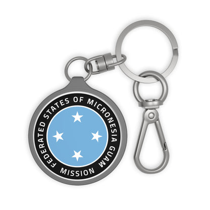 Micronesia Guam Mission Circle Flag Key Tag - Latter-Day Saint LDS Missionary Gift - Book of Mormon
