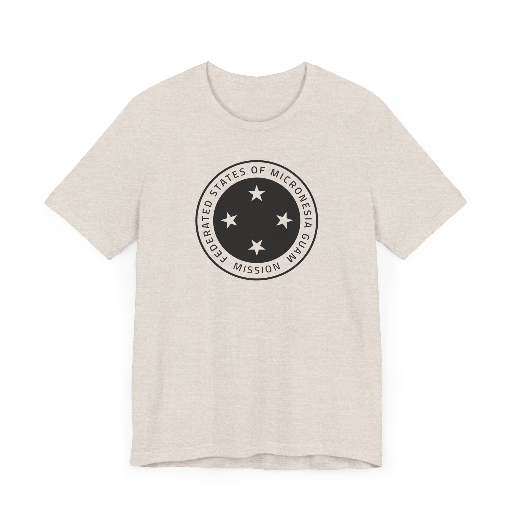 Micronesia Guam Mission Circular Monochrome Logo T-Shirt - Latter-Day Saint LDS Missionary Gift - Book of Mormon