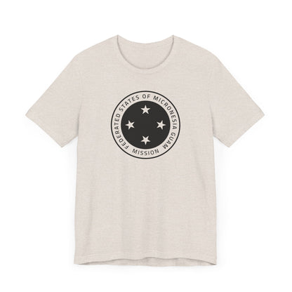 Micronesia Guam Mission Circular Monochrome Logo T-Shirt - Latter-Day Saint LDS Missionary Gift - Book of Mormon