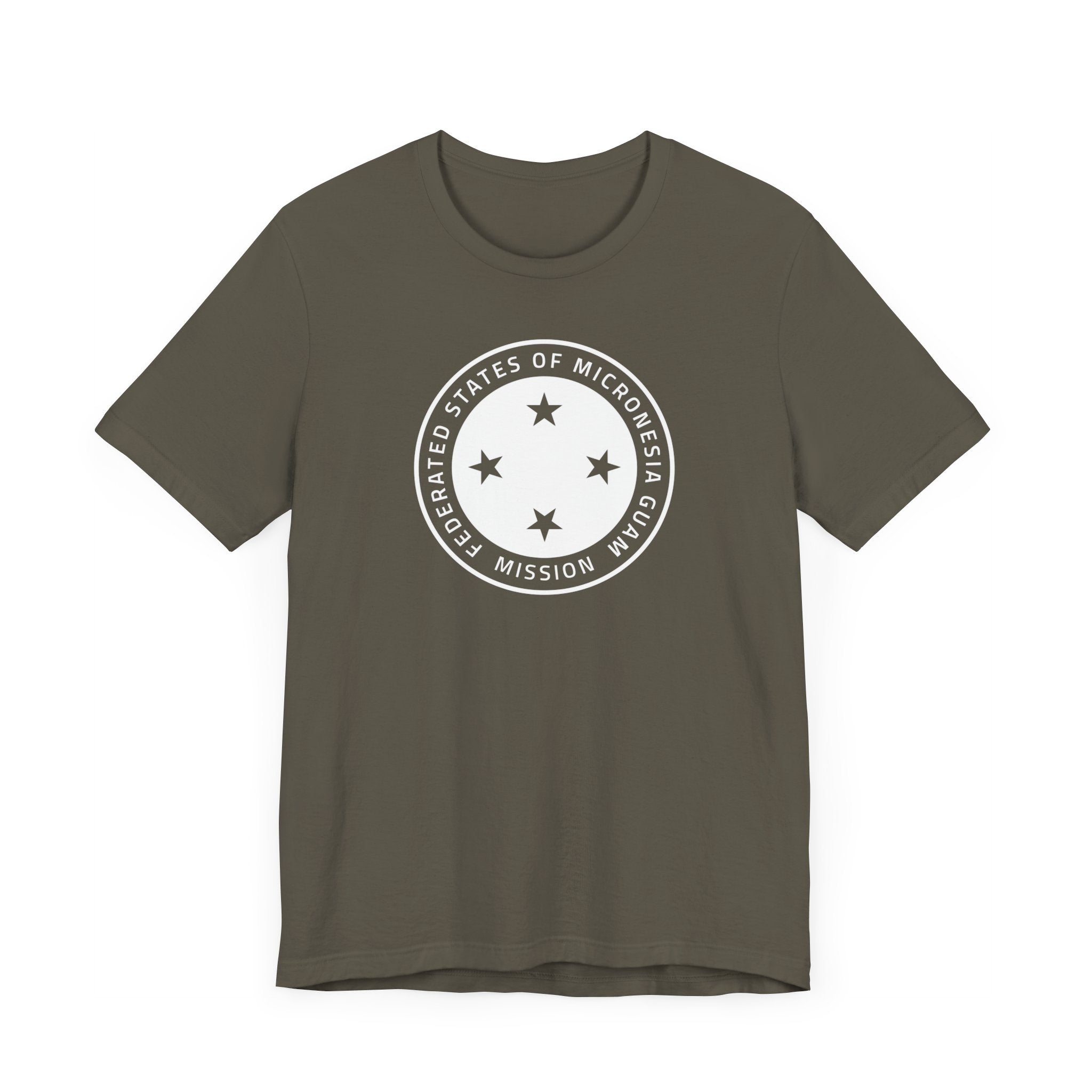 Micronesia Guam Mission Circular Monochrome Logo T-Shirt - Latter-Day Saint LDS Missionary Gift - Book of Mormon