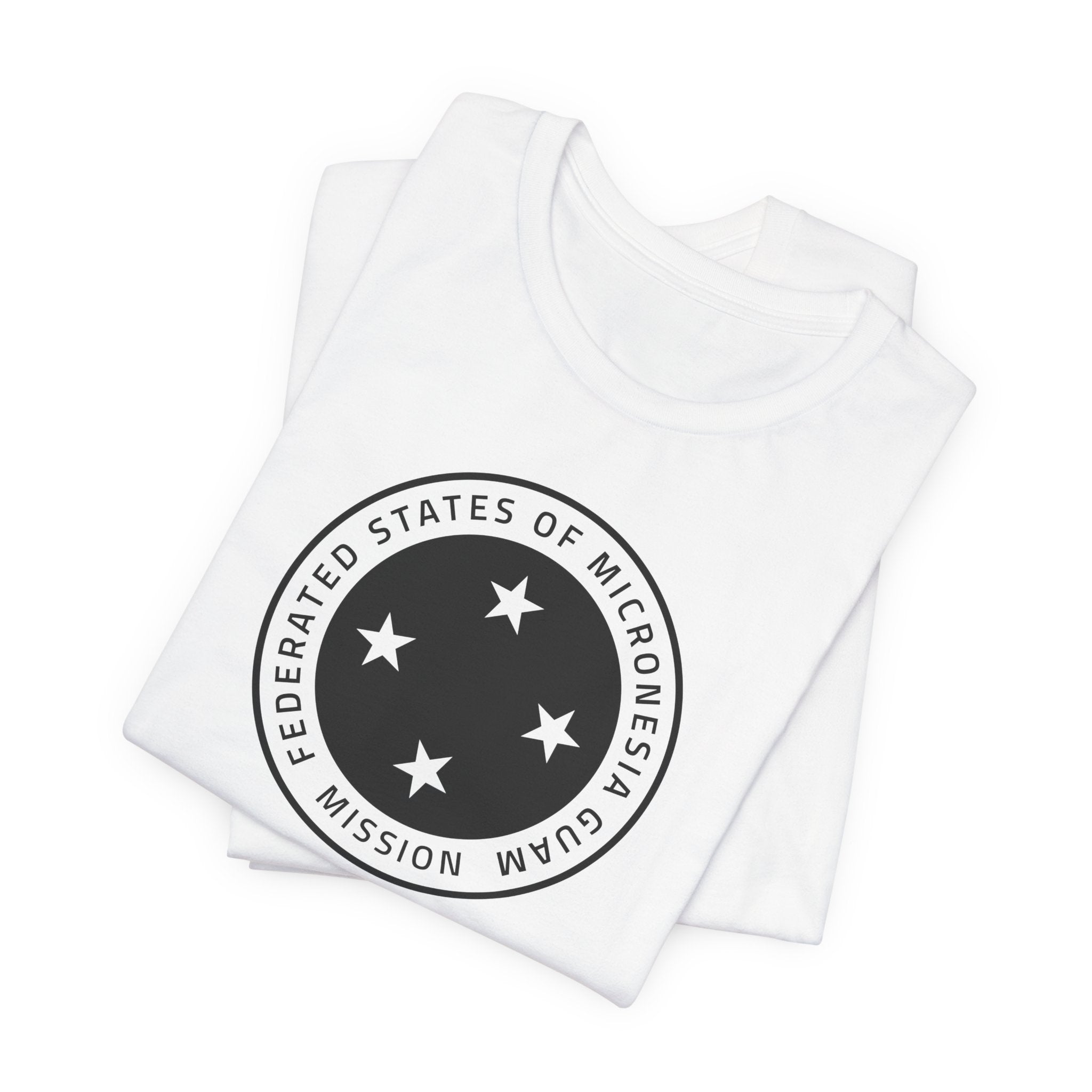 Micronesia Guam Mission Circular Monochrome Logo T-Shirt - Latter-Day Saint LDS Missionary Gift - Book of Mormon