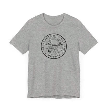 Minnesota Minneapolis Mission Circular Monochrome Logo T-Shirt - Latter-Day Saint LDS Missionary Gift - Book of Mormon