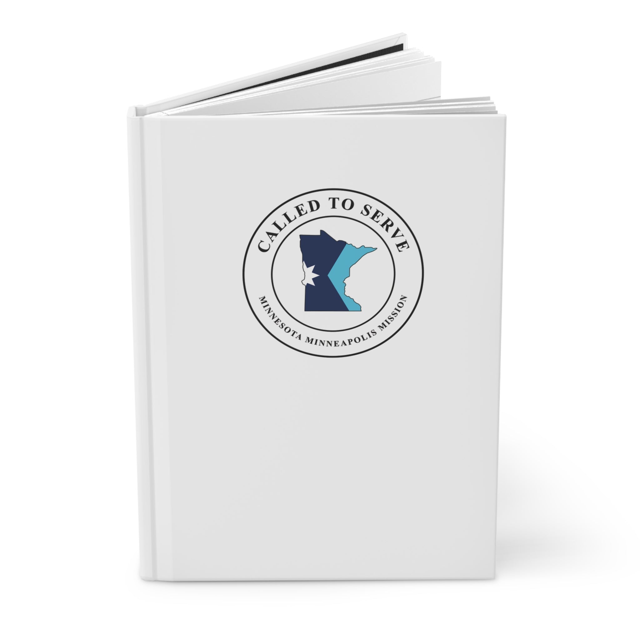 Minnesota Minneapolis Mission Flag Map Called to Serve White Hardcover Journal Matte - Latter-Day Saint LDS Missionary Gift - Book of Mormon