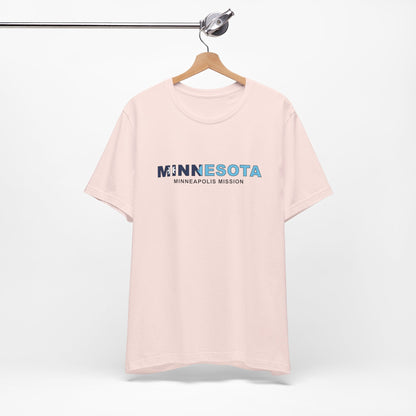 Minnesota Minneapolis Mission Flag Title T-shirt - Latter-Day Saint LDS Missionary Gift - Book of Mormon