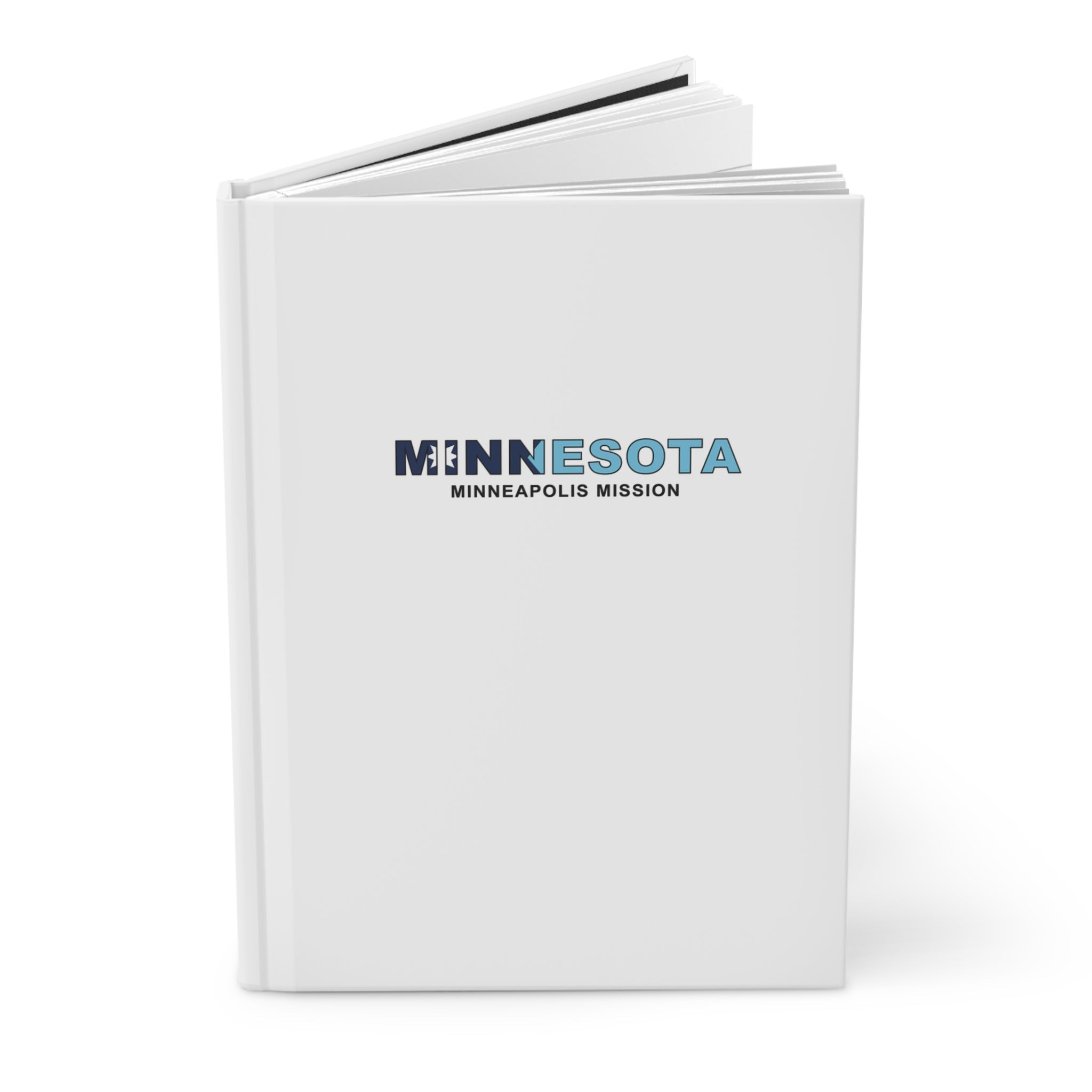 Minnesota Minneapolis Mission Flag Title White Hardcover Journal Matte - Latter-Day Saint LDS Missionary Gift - Book of Mormon