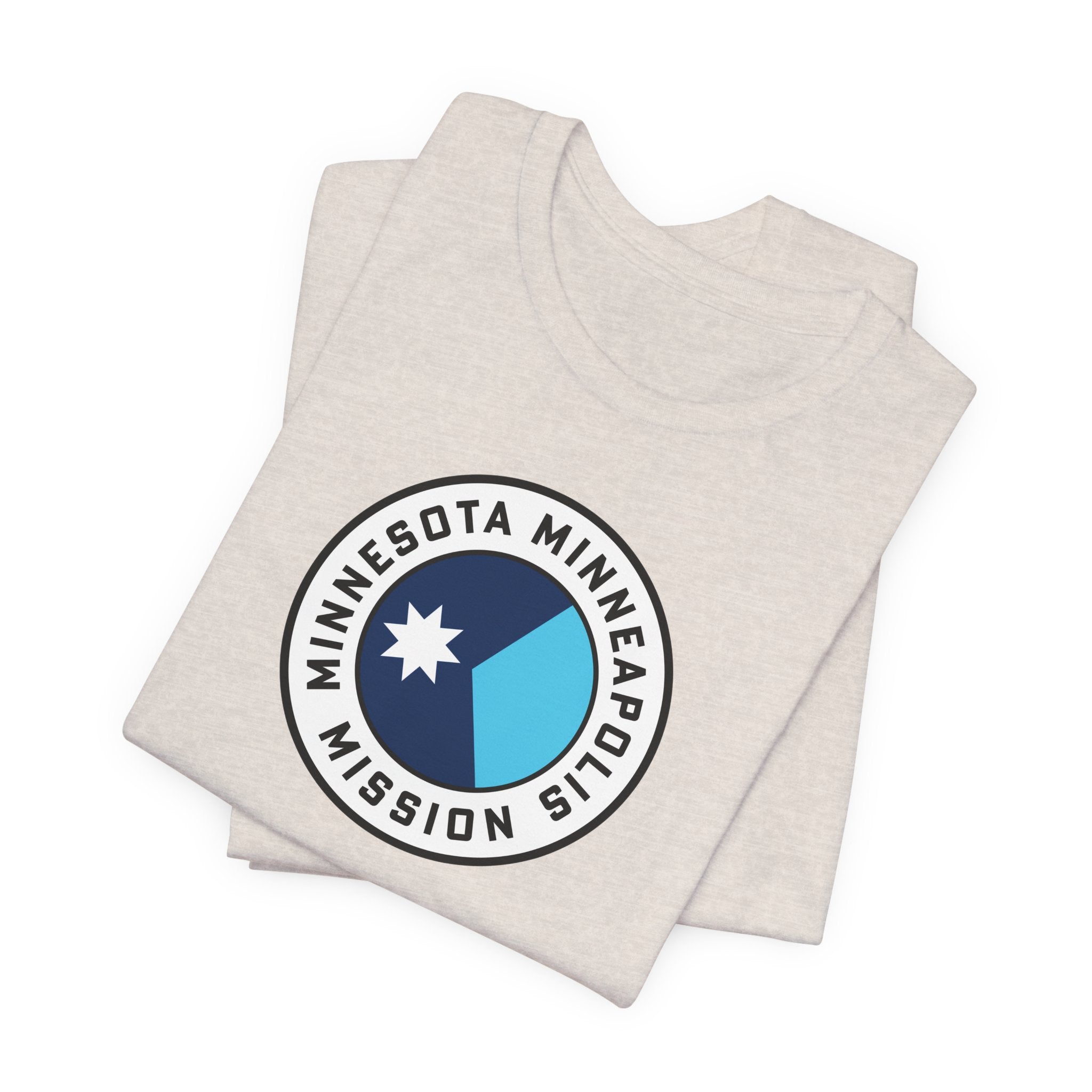 Minnesota Minneapolis Mission State Flag Logo (White Border) T-shirt - Latter-Day Saint LDS Missionary Gift - Book of Mormon