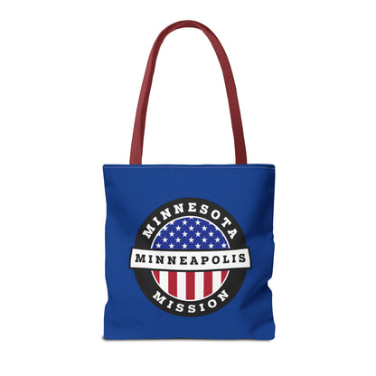 Minnesota Minneapolis Mission USA Flag Logo Tote Bag Blue - Latter-Day Saint LDS Missionary Gift - Book of Mormon