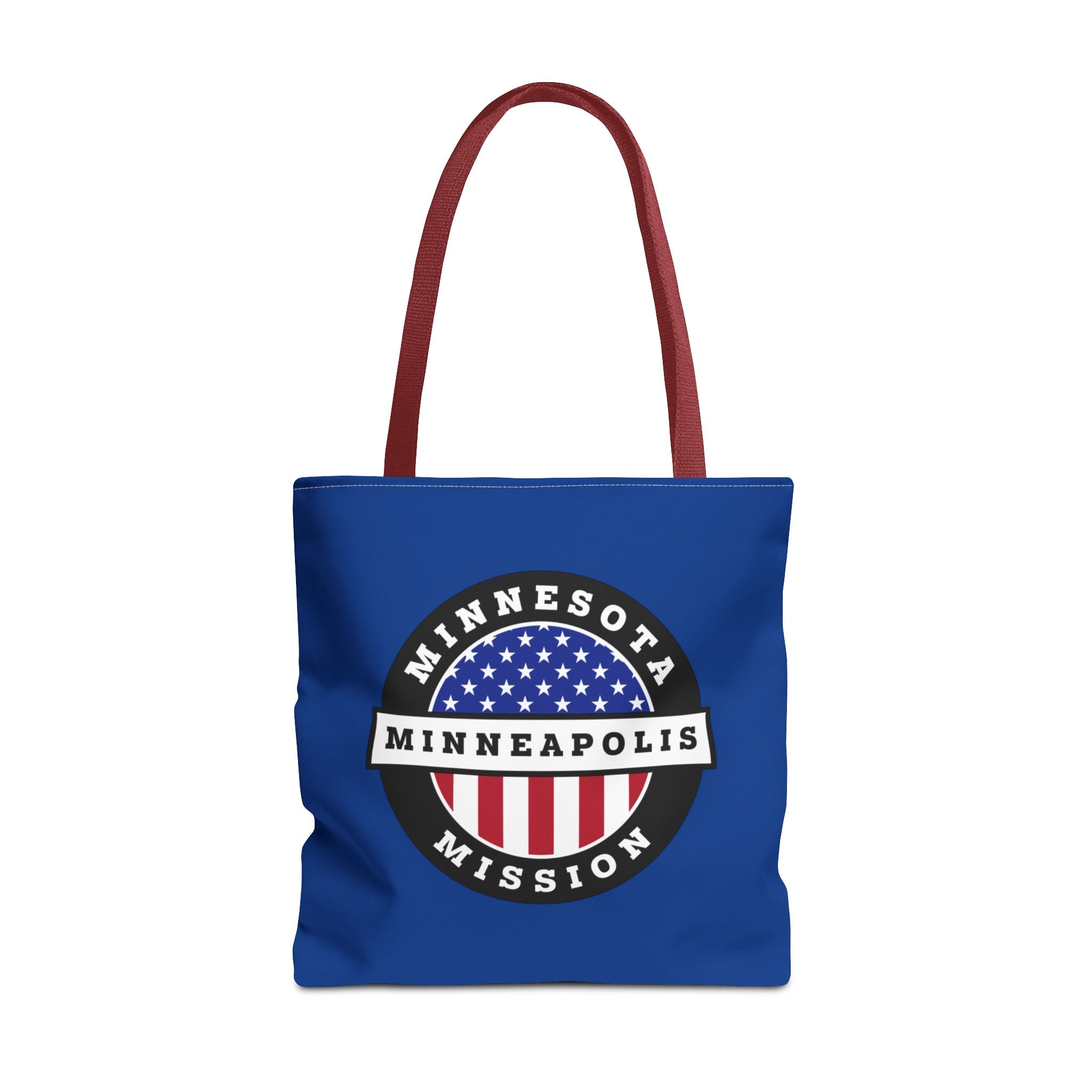 Minnesota Minneapolis Mission USA Flag Logo Tote Bag Blue - Latter-Day Saint LDS Missionary Gift - Book of Mormon