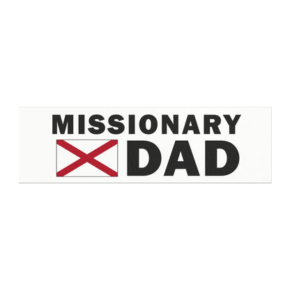 Missionary DAD Flag of Alabama Magnetic Bumper Sticker - Latter-Day Saint LDS Missionary Gift - Book of Mormon