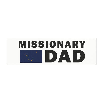 Missionary DAD Flag of Alaska Magnetic Bumper Sticker - Latter-Day Saint LDS Missionary Gift - Book of Mormon