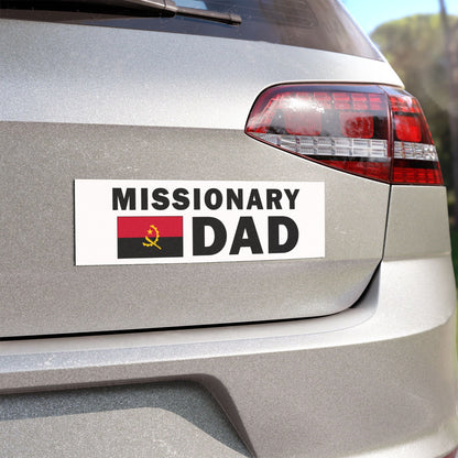 Missionary DAD Flag of Angola Magnetic Bumper Sticker - Latter-Day Saint LDS Missionary Gift - Book of Mormon