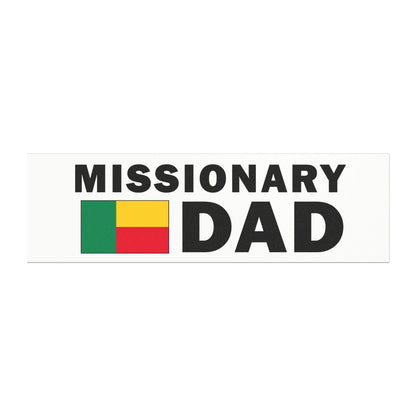 Missionary DAD Flag of Benin Magnetic Bumper Sticker - Latter-Day Saint LDS Missionary Gift - Book of Mormon