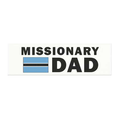 Missionary DAD Flag of Botswana Magnetic Bumper Sticker - Latter-Day Saint LDS Missionary Gift - Book of Mormon