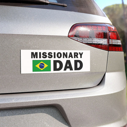 Missionary DAD Flag of Brazil Magnetic Bumper Sticker - Latter-Day Saint LDS Missionary Gift - Book of Mormon