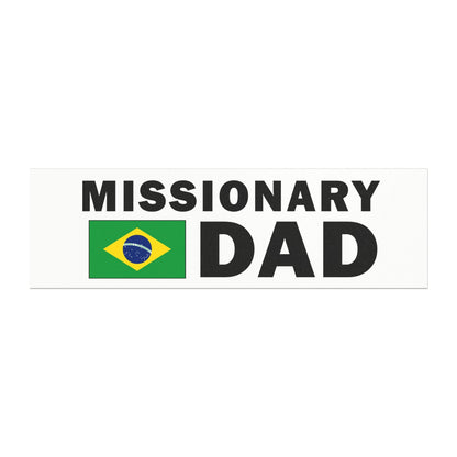 Missionary DAD Flag of Brazil Magnetic Bumper Sticker - Latter-Day Saint LDS Missionary Gift - Book of Mormon