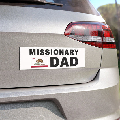 Missionary DAD Flag of California Magnetic Bumper Sticker - Latter-Day Saint LDS Missionary Gift - Book of Mormon