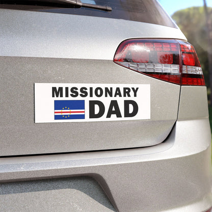 Missionary DAD Flag of Cape Verde Magnetic Bumper Sticker - Latter-Day Saint LDS Missionary Gift - Book of Mormon