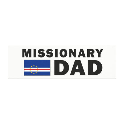 Missionary DAD Flag of Cape Verde Magnetic Bumper Sticker - Latter-Day Saint LDS Missionary Gift - Book of Mormon