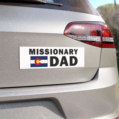 Missionary DAD Flag of Colorado Magnetic Bumper Sticker - Latter-Day Saint LDS Missionary Gift - Book of Mormon