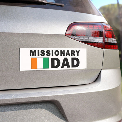 Missionary DAD Flag of Cote dIvoire Magnetic Bumper Sticker - Latter-Day Saint LDS Missionary Gift - Book of Mormon