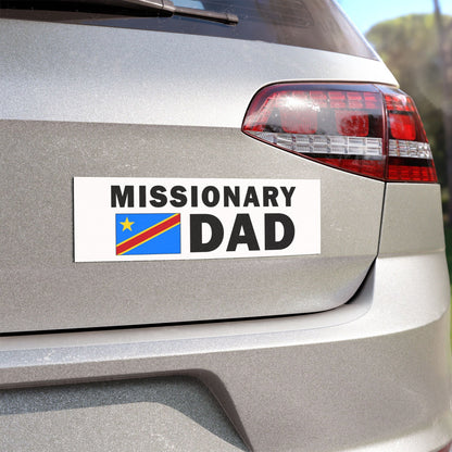 Missionary DAD Flag of Democratic Republic of the Congo Magnetic Bumper Sticker - Latter-Day Saint LDS Missionary Gift - Book of Mormon