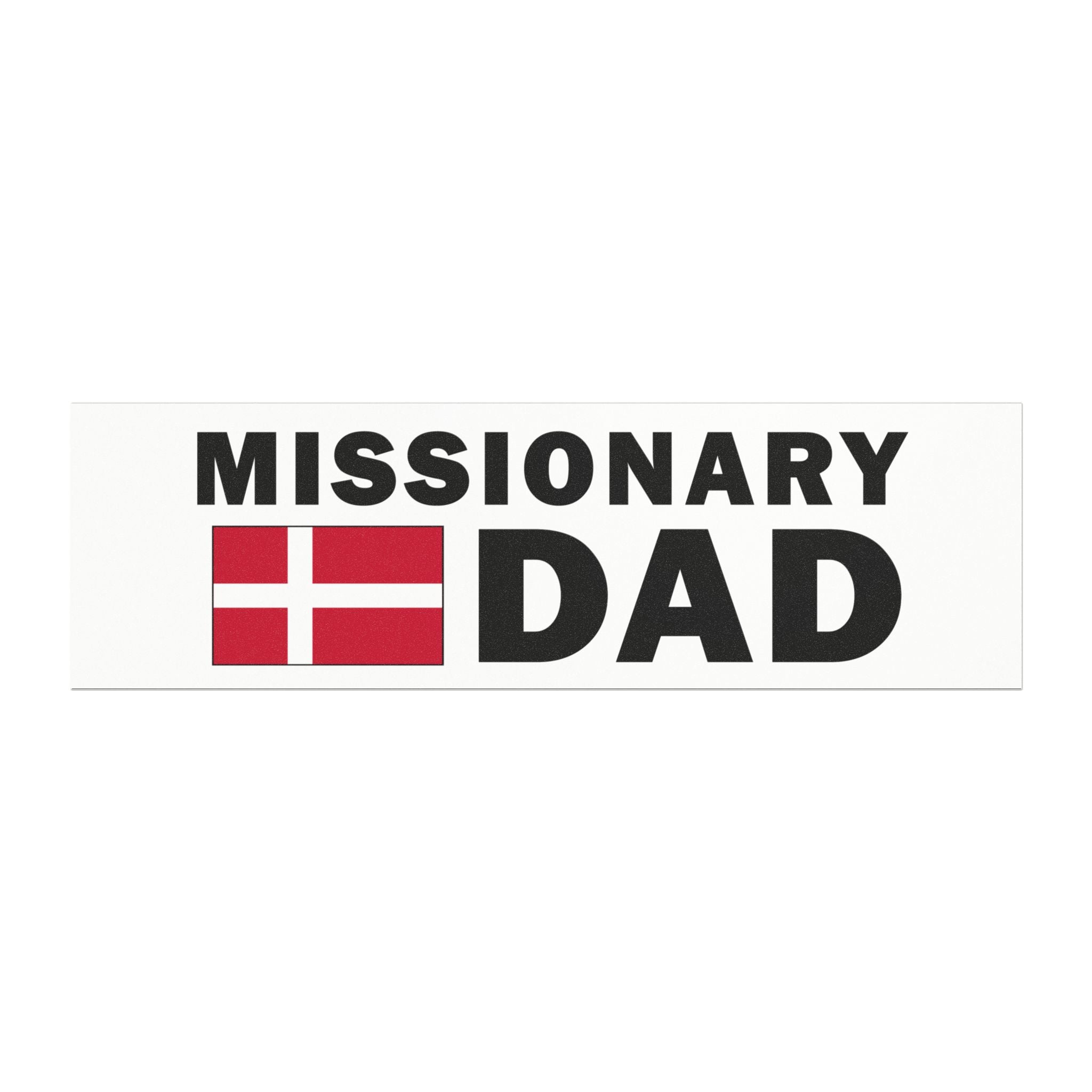 Missionary DAD Flag of Denmark Magnetic Bumper Sticker - Latter-Day Saint LDS Missionary Gift - Book of Mormon