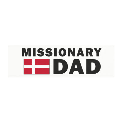 Missionary DAD Flag of Denmark Magnetic Bumper Sticker - Mission Wishlist - LDS Missionary Gift Store