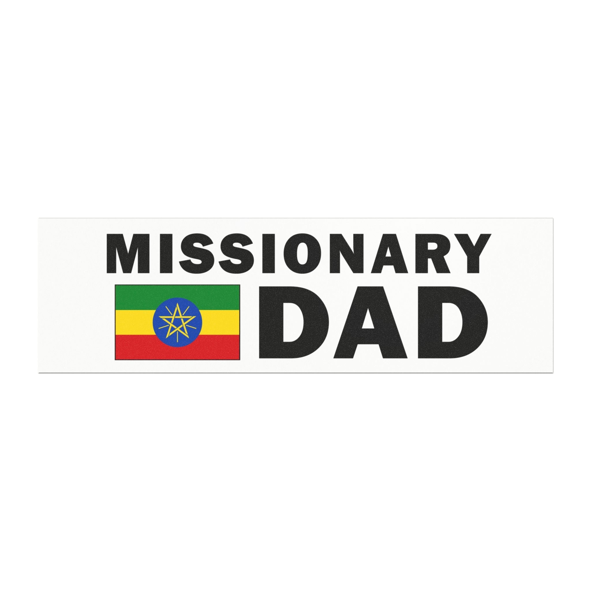 Missionary DAD Flag of Ethiopia Magnetic Bumper Sticker - Latter-Day Saint LDS Missionary Gift - Book of Mormon