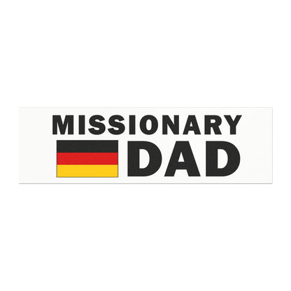 Missionary DAD Flag of Germany Magnetic Bumper Sticker - Latter-Day Saint LDS Missionary Gift - Book of Mormon