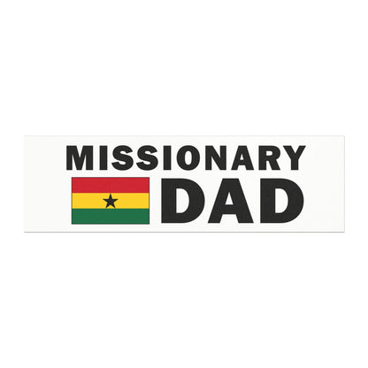 Missionary DAD Flag of Ghana Magnetic Bumper Sticker - Latter-Day Saint LDS Missionary Gift - Book of Mormon