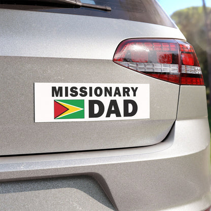 Missionary DAD Flag of Guyana Magnetic Bumper Sticker - Latter-Day Saint LDS Missionary Gift - Book of Mormon