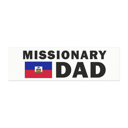 Missionary DAD Flag of Haiti Magnetic Bumper Sticker - Latter-Day Saint LDS Missionary Gift - Book of Mormon