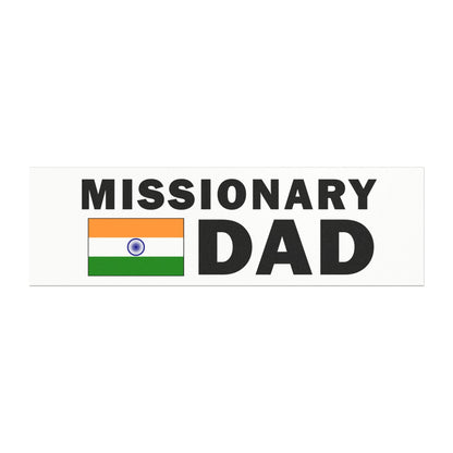 Missionary DAD Flag of India Magnetic Bumper Sticker - Latter-Day Saint LDS Missionary Gift - Book of Mormon