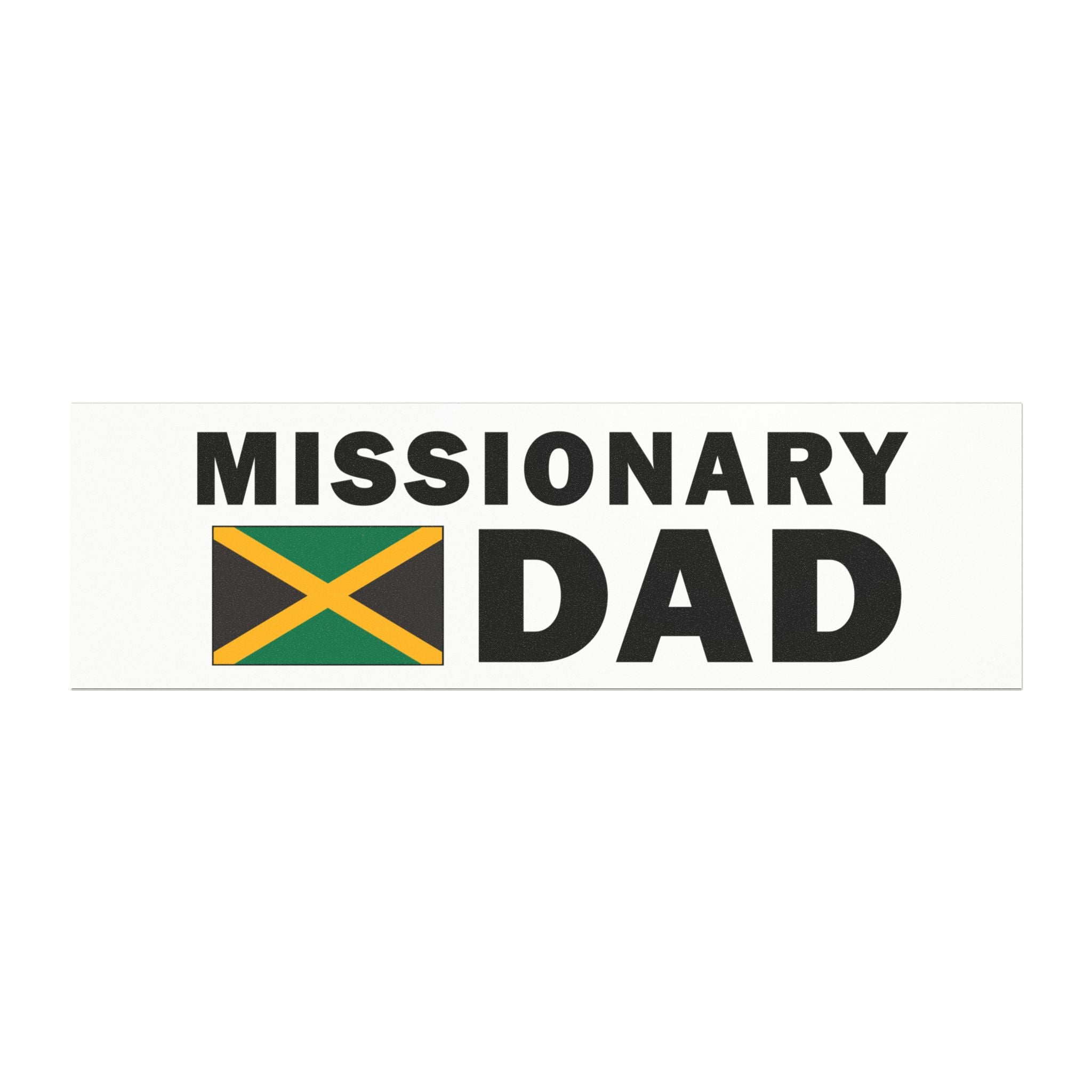 Missionary DAD Flag of Jamaica Magnetic Bumper Sticker - Latter-Day Saint LDS Missionary Gift - Book of Mormon